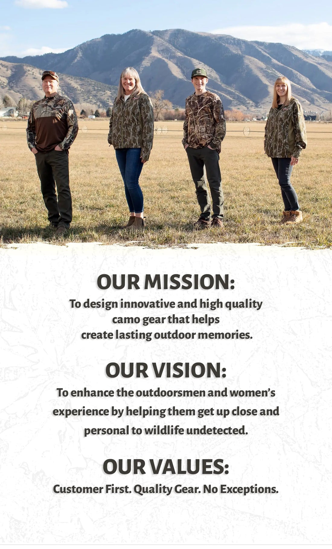 The QuikCamo team together in Idaho