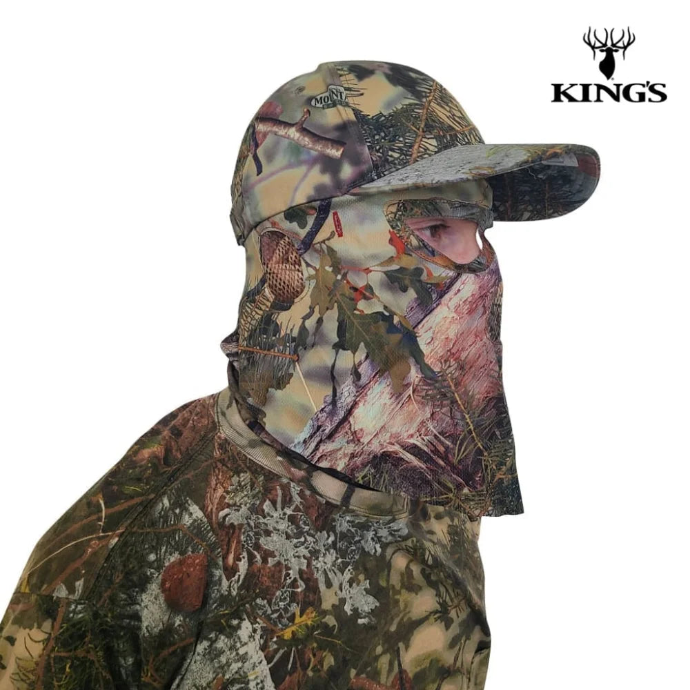 2-in-1 Face Mask + Ball Cap Hats in REALTREE & KING’S CAMO -