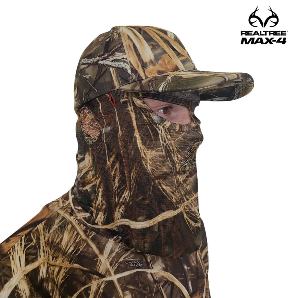 2-in-1 Face Mask + Ball Cap Hats in REALTREE & KING’S CAMO -