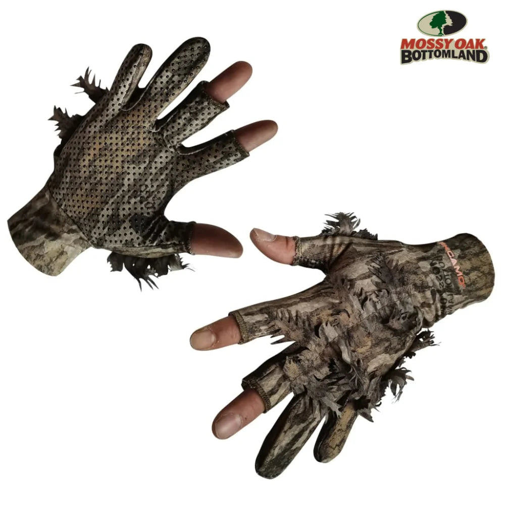 New Leafy Camo Gloves (Mossy Oak and Realtree Fingerless or 