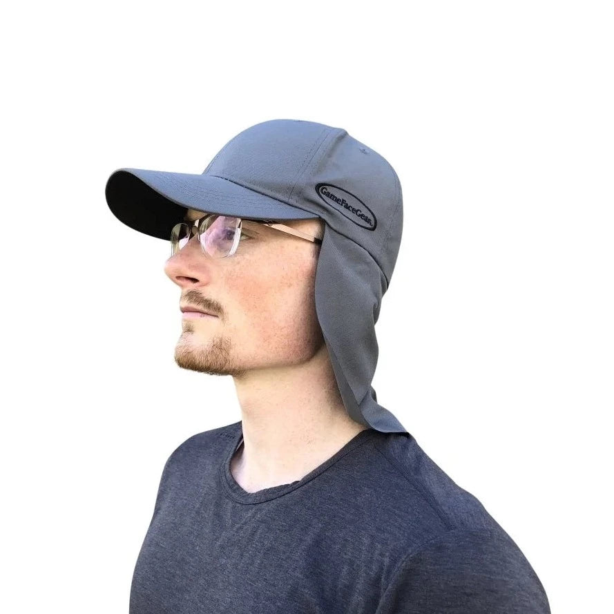 Gray Sun Shade Hats | UV Protection | UPF 45+ | CoolCore Fabric (Fitted) - QuikCamo