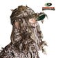 2-in-1 FRONT Leafy Face Mask and Camo Hat (Adjustable, OSFM)