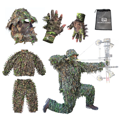 Mossy Oak Obsession Leafy Suit, Gloves, Bucket Hat and Mask