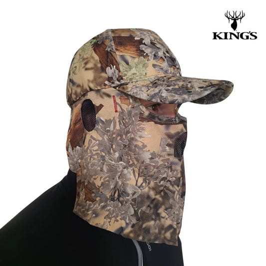 2-in-1 Face Mask + Ball Cap Hats in REALTREE & KING’S CAMO -