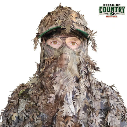 Mossy Oak New Bottomland 2-in-1 3D Leafy Camo Face Mask And Bucket Hat