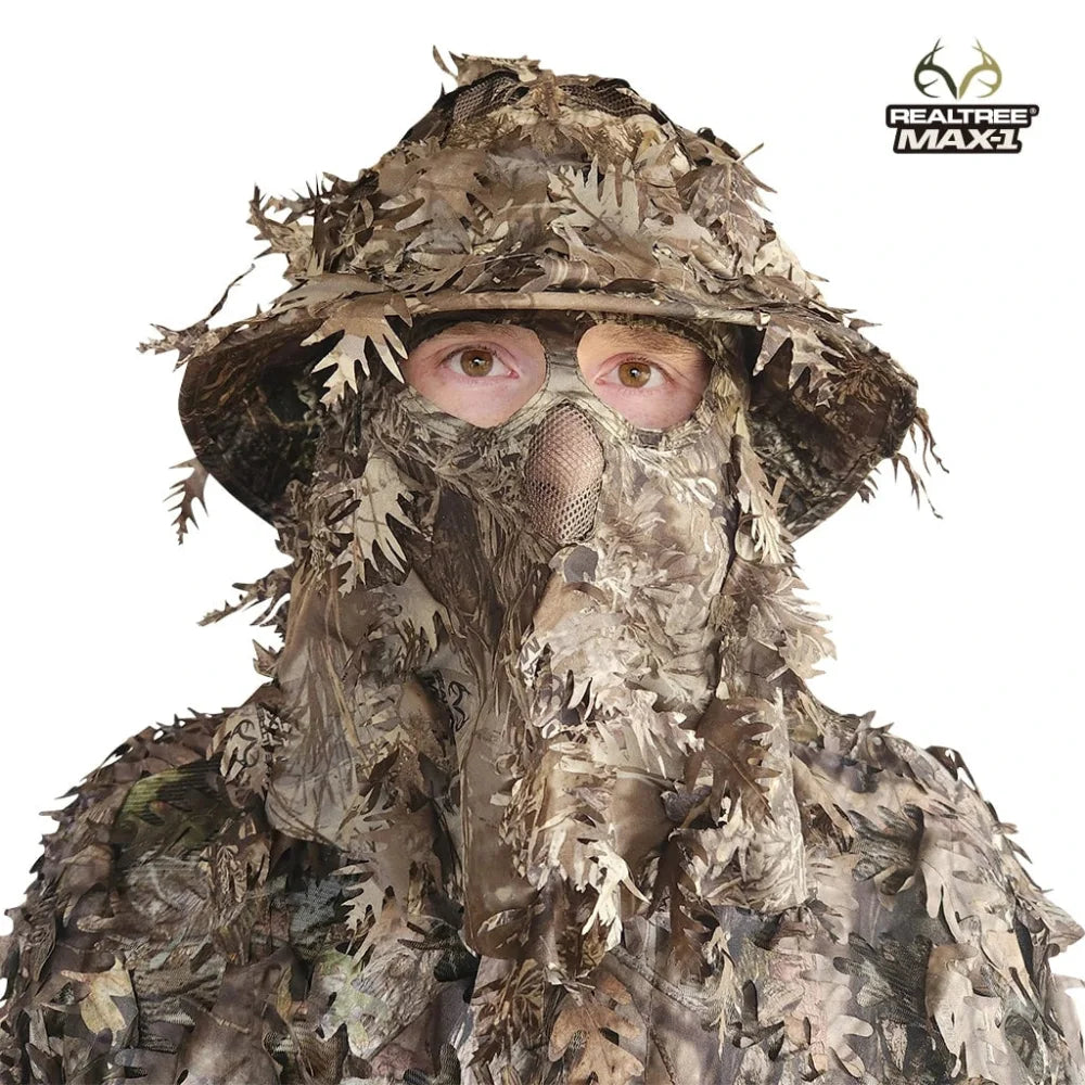 2-in-1 Leafy Face Mask and Bucket Hat (Adjustable OSFM) -