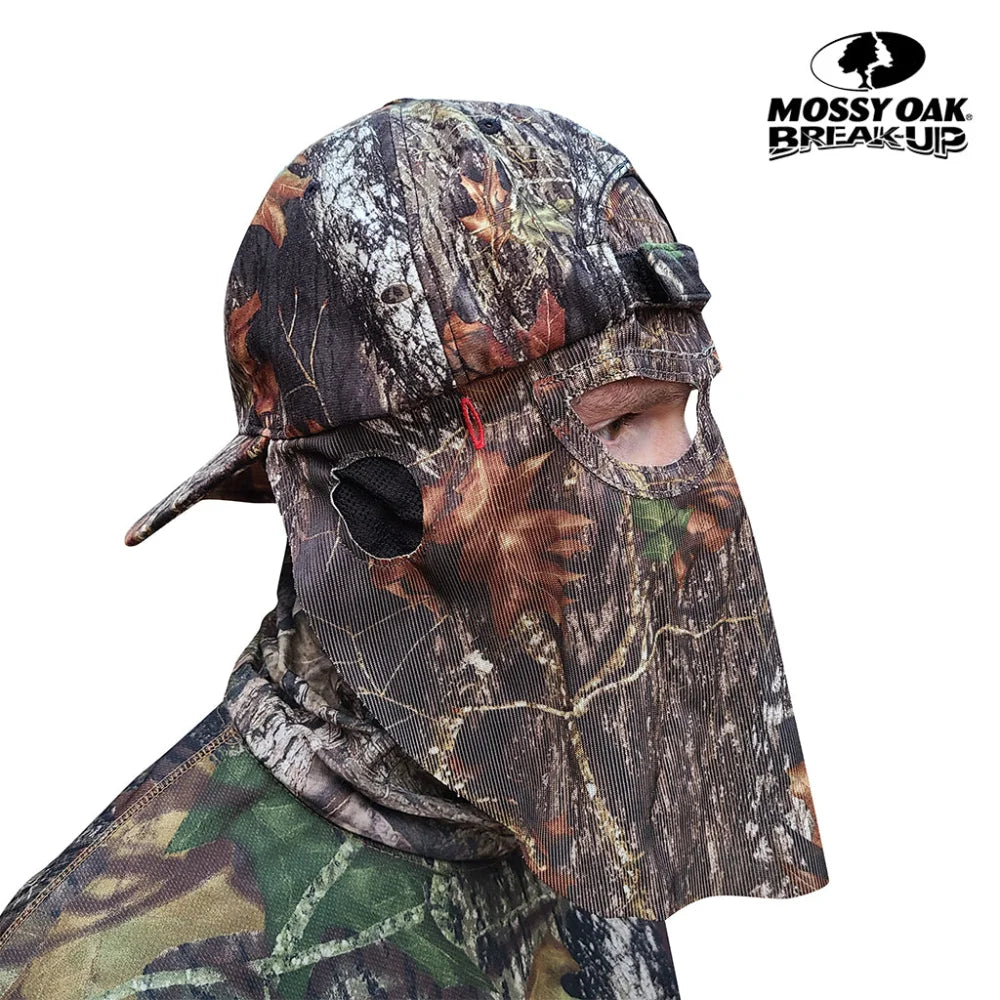 2-in-1 REAR Face Mask and Camo Hat (Fitted) - Front Mask and