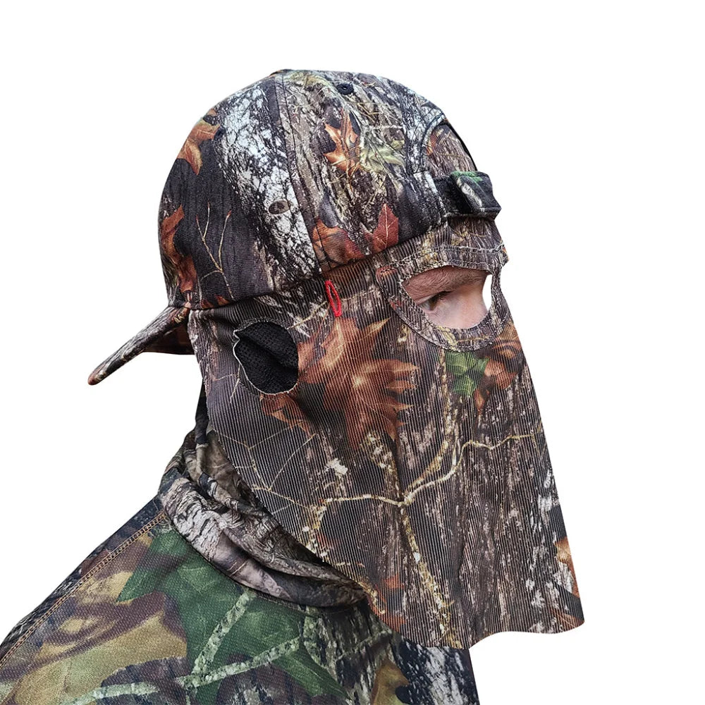 Camo Face Mask Hats with Face Masks (Rear Models)