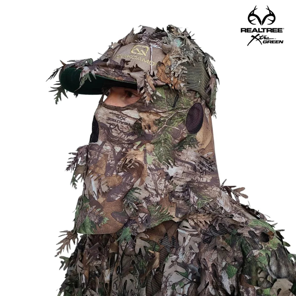 Realtree Xtra Green 3D Leafy Front Face Mask Hat